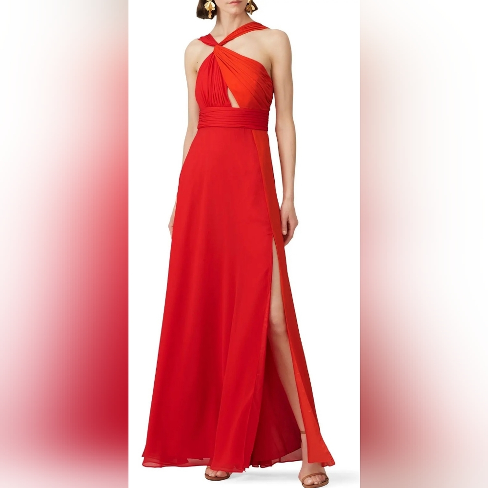 💜Jill Stuart Colorblock Halter Gown💜